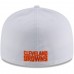 Men's Cleveland Browns New Era White Omaha 59FIFTY Fitted Hat 3155924